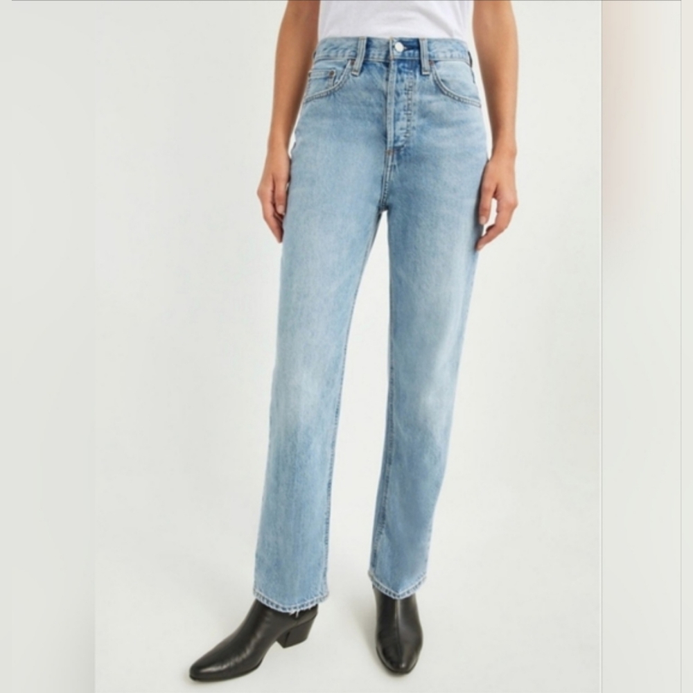 Aritzia Denim Forum The Joni High Rise Loose 29L Jean Relaxed Straight Leg